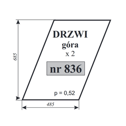 Szyba drzwi góra Zetor 6945-347931416