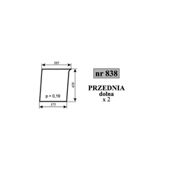 Szyba przednia dolna lewa/prawa Renault-347517231