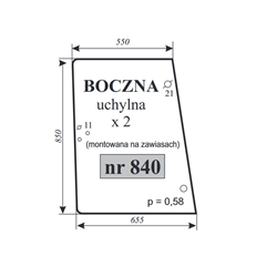 Szyba boczna uchylna lewa/prawa Renault mont zawiasy-347487537