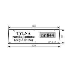 Szyba tylna Renault ramka łamana część dolna-347931429