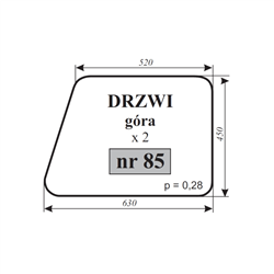 Szyba drzwi góra MTZ-82-347485786