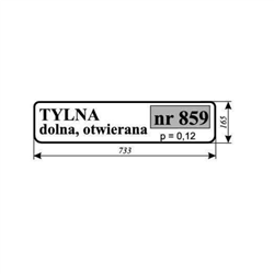 Szyba tylna dolna otwierana Fendt-347517201