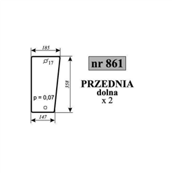 Szyba przednia dolna Fendt-347517203