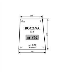 Szyba boczna Fendt-347517204