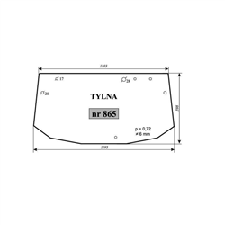 Szyba drzwi tylna Fendt-347517195