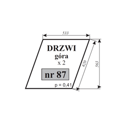 Szyba drzwi Ursus C-385 góra-347485008