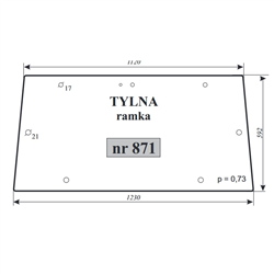 Szyba tylna ramka MF-347485895