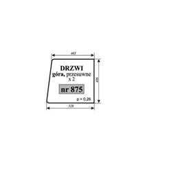 Szyba drzwi przesuwne górna MF-347517223