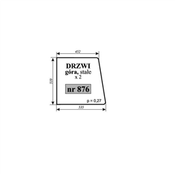 Szyba drzwi stałe górna MF-347517224