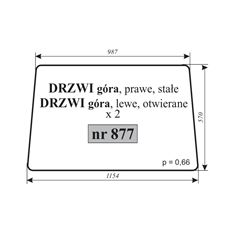 Szyba drzwi MF-595 NR.877-347489647