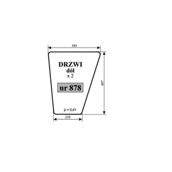 Szyba drzwi dolna MF-347517225