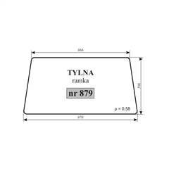 Szyba tylna ramka MF-595-347487436