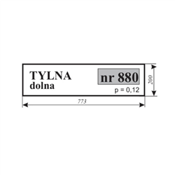 Szyba tylna dolna MF 595-347490989