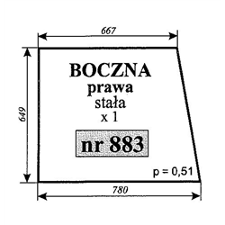 Szyba boczna prawa stała MF-2620-347493527