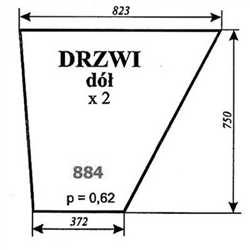 Szyba drzwi dół MF-2620-347481710
