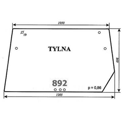 Szyba tylna Deutz-Fahr-347482793