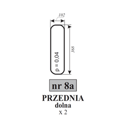Szyba przednia dolna kabina Kunów-347482693