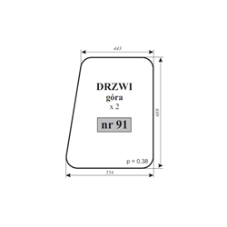 Szyba drzwi góra Ursus C-330 Chojnów-347483820