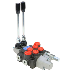 Rozdzielacz hydrauliczny dwusekcyjny ( 2-sekcyjny ) 40L/min z jedną sekcją pływającą-347516364