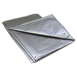 Plandeka 3x5m srebrna gramatura 130g/m2 Gruba MOTORRA-347522359