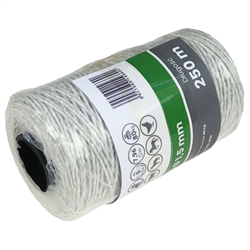 Plecionka ogrodzenia elektryzatora pastucha 3 x 0.16mm odporna na UV 250m biała ZAGRODA-347911896