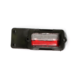 Lampa obrysowa na gumie PO-2 09 żarówkowa końcowa biało - czerwona-347490958