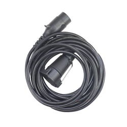 Przewód kabel podłączeniowy wtyczka obtrysk - hermetyczny gniazdo 7 gniazdo podwieszane 7m, 7-żył (W+W) (kabel 1mm) ELMOT-347513