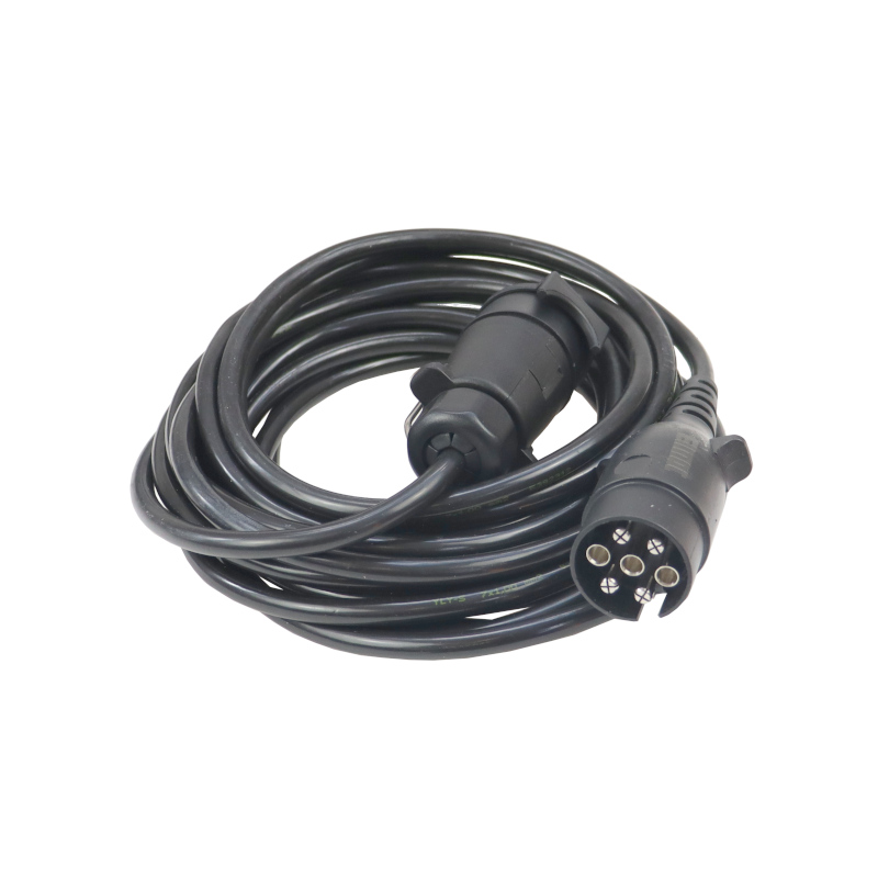 Przewód kabel podłączeniowy wtyczka obtrysk - hermetyczny gniazdo 7 gniazdo podwieszane 7m, 7-żył (W+W) (kabel 1mm) ELMOT-347513