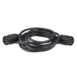 Przewód kabel podłączeniowy wtyczka wtyczka obtrysk - hermetyczny 3,5m 7 żył (W+W) (kabel 1mm) ELMOT-347513797