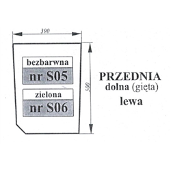 Szyba przednia dolna lewa Zetor Proxima 53369041 zielona-347491560
