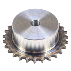 Koło zębate łańcuchowe hartowane z kołnierzem, piastą 06B-1 (R1 3/8) Z-28 średnica zewnętrzna 88,8 mm MORGA-347518858