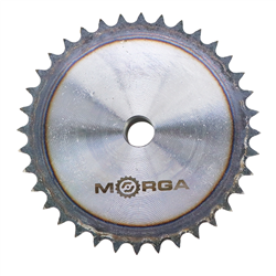 Koło zębate łańcuchowe hartowane z kołnierzem, piastą 06B-1 (R1 3/8) Z-36 średnica zewnętrzna 113 mm MORGA-347518864