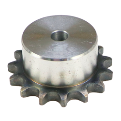 Koło zębate łańcuchowe hartowane z kołnierzem, piastą 08B-1 (R1 1/2) Z-15 średnica zewnętrzna 65,9 mm MORGA-347518873
