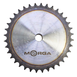 Koło zębate łańcuchowe hartowane z kołnierzem, piastą 08B-1 (R1 1/2) Z-36 średnica zewnętrzna - 150,6 mm MORGA-347518892