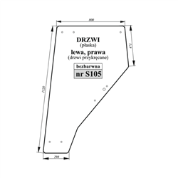 Szyba drzwi L/P Renault bezbarwna drzwi przykręcane-347495672