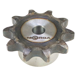 Koło zębate łańcuchowe hartowane z kołnierzem, piastą 10B-1 (R1 5/8) Z-10 średnica zewnętrzna - 58,3 mm MORGA-347518901
