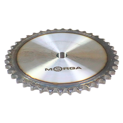 Koło zębate łańcuchowe hartowane z kołnierzem, piastą 10B-1 (R1 5/8) Z-40 średnica zewnętrzna - 209,2 mm MORGA-347913436