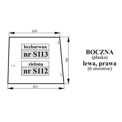 Szyba boczna lewa, prawa John Deere bezbarwana-347495651