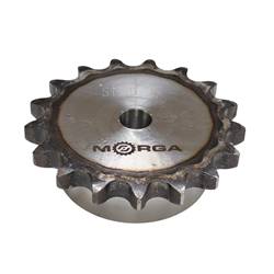 Koło zębate łańcuchowe hartowane z kołnierzem, piastą 12B-1 (R1 3/4) Z-17 średnica zewnętrzna - 111,9 mm MORGA-347518944