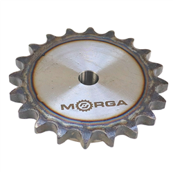 Koło zębate łańcuchowe hartowane z kołnierzem, piastą 12B-1 (R1 3/4) Z-20 średnica zewnętrzna - 130 mm MORGA-347913447