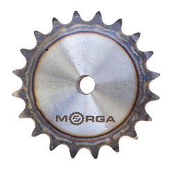 Koło zębate łańcuchowe hartowane z kołnierzem, piastą 12B-1 (R1 3/4) Z-20 średnica zewnętrzna - 130 mm MORGA-347913449