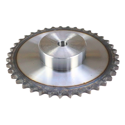 Koło zębate łańcuchowe hartowane z kołnierzem, piastą 12B-1 (R1 3/4) Z-39 średnica zewnętrzna - 244,9 mm MORGA-347913460