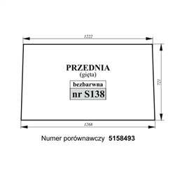 Szyba przednia gięta FIAT-347495633