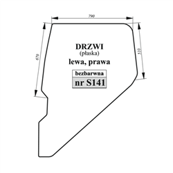 Szyba drzwi L/P Fiat bezbarwna-347495634