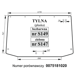Szyba tylna Lamborghini, Same bezbarwna-347495657