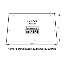 Szyba tylna Case płaska bezbarwna-347495610