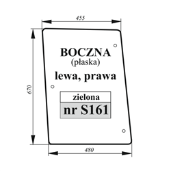 Szyba boczna lewa, prawa Case-347495400
