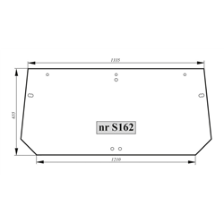 Szyba tylna zielona Steyr,Case,New Holland-347494428