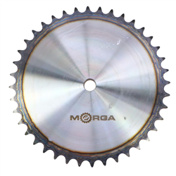 Koło zębate łańcuchowe hartowane z kołnierzem, piastą 16B-1 (R1 1) Z-40 średnica zewnętrzna - 335,3 mm MORGA-347519009