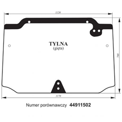 Szyba tylna Case gięta zielona-347494430